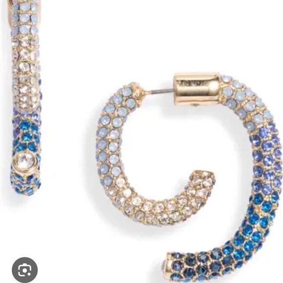 DeMarson Water Pavé Luna Convertible Earrings - Picture 2 of 4